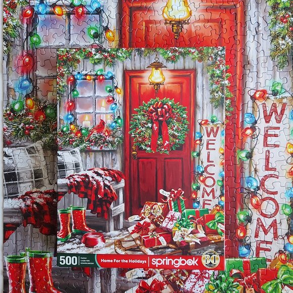 500 Piece "Home For the Holidays" Jigsaw Puzzle - Picture 4 of 7